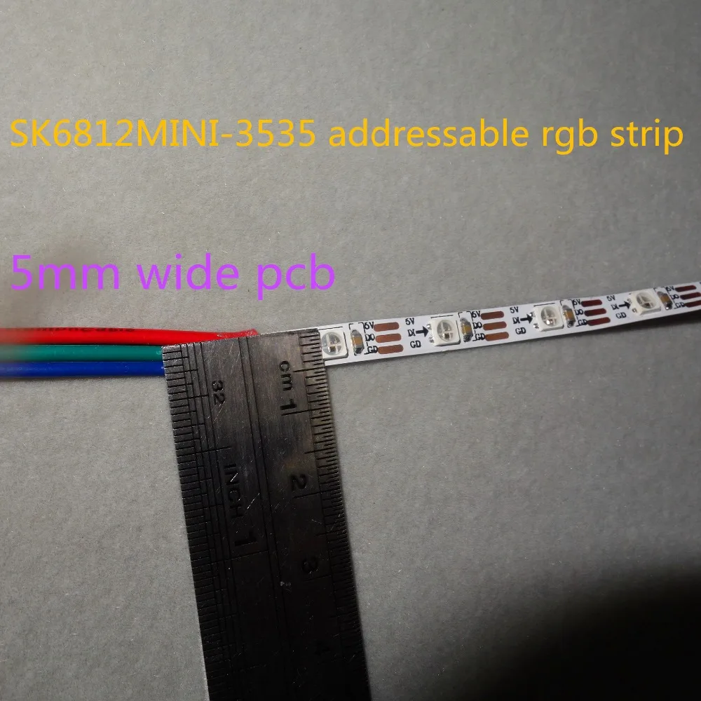Модифицируемая 4 м 60 светодиодов s/m DC5V SK6812MINI 3535 полноцветная rgb светодиодная