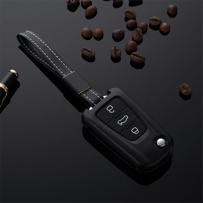 Aluminum Alloy Car Key Cover Case Shell Bag holder Keychain For Roewe MG5 MG7 MG GT GS 350 360 750 W5 AUTO flip key accessories |