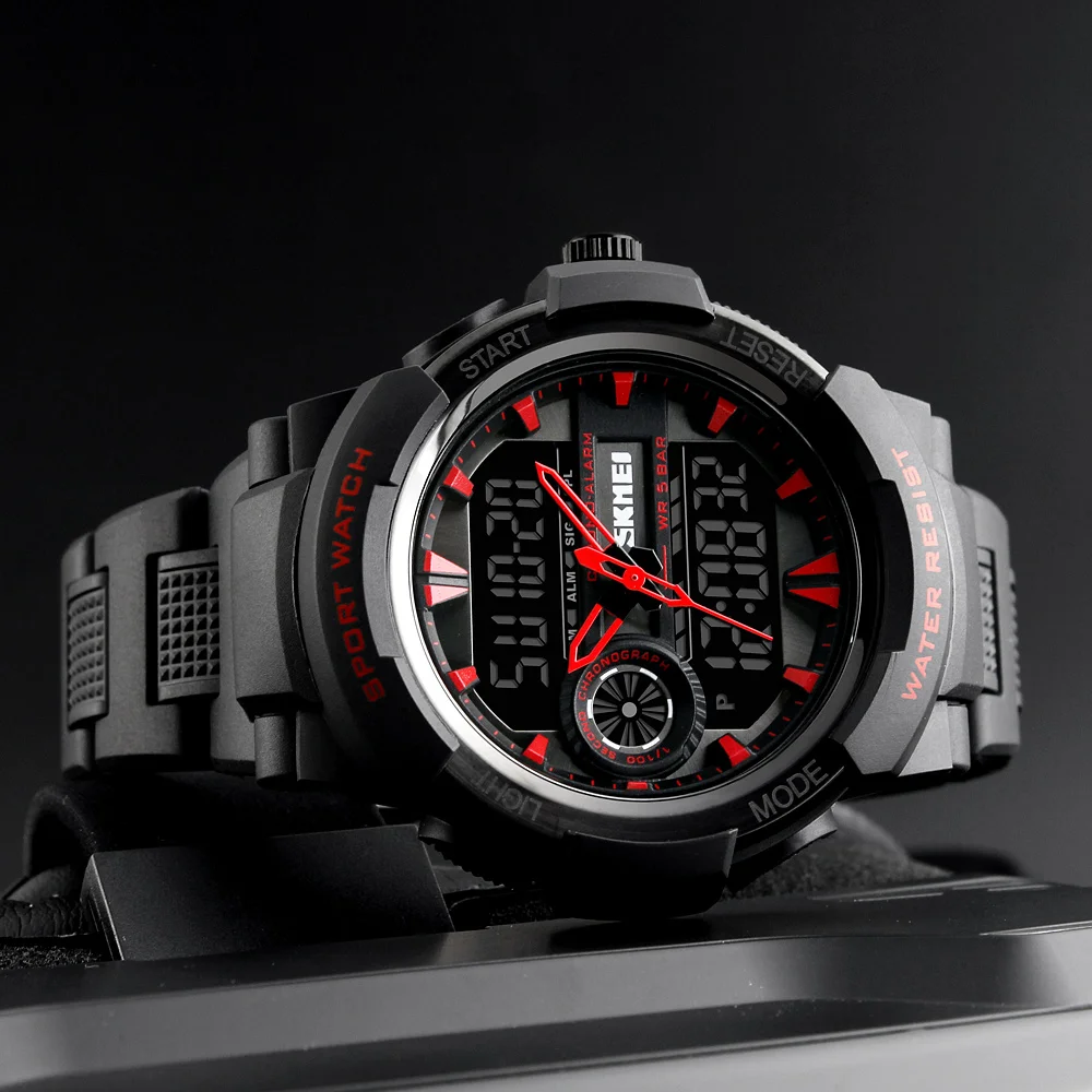 SKMEI 1320 Chrono Sports Watches Mens LED Digital Quartz Watch Waterproof Electronic Military Men Wrist Relogio Masculino | Наручные часы