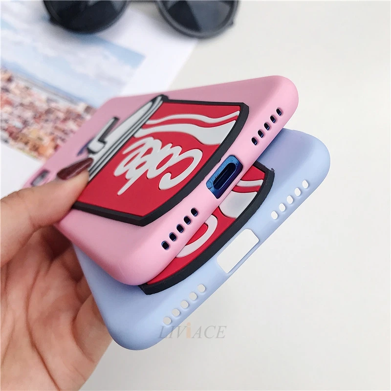 Силиконовые чехлы 3D Cola для xiaomi redmi 7 note 6 pro 5 plus s2 y2 y3 a2 a1 mi 8 9 se mi8 lite mi9 милый мягкий