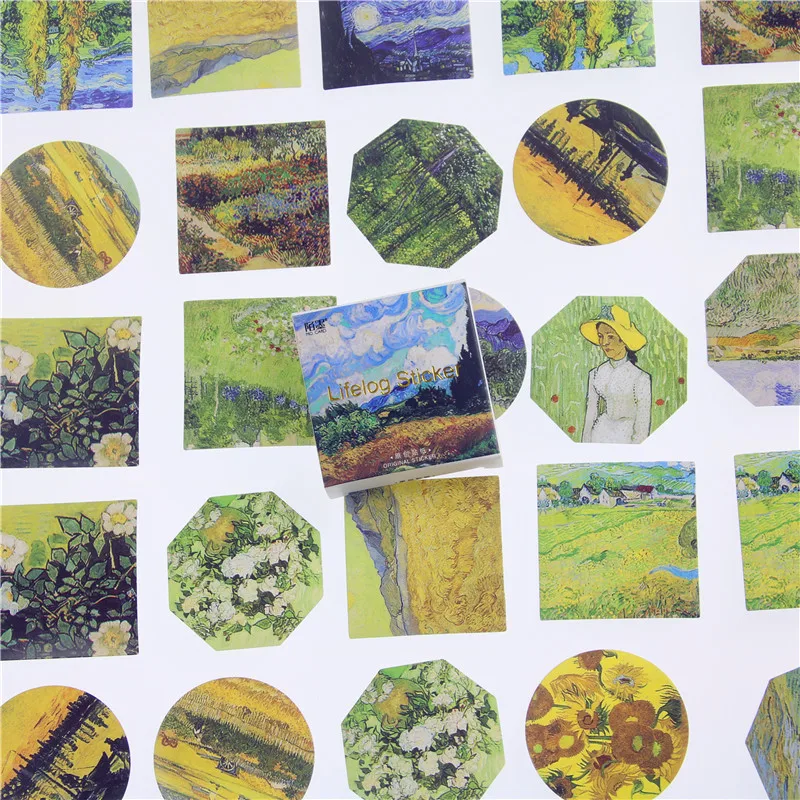 45 шт./лот Meet Van Gogh мини бумажная наклейка украшение Diy альбом дневник Скрапбукинг