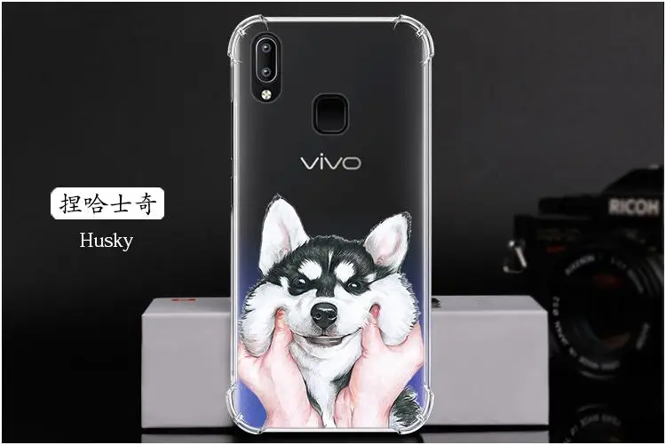 Противоударный чехол для телефона Vivo Y91/Y95/U1/Y91i модный дизайн с подушкой безопасности цветной окрашенный задний Чехол для телефона