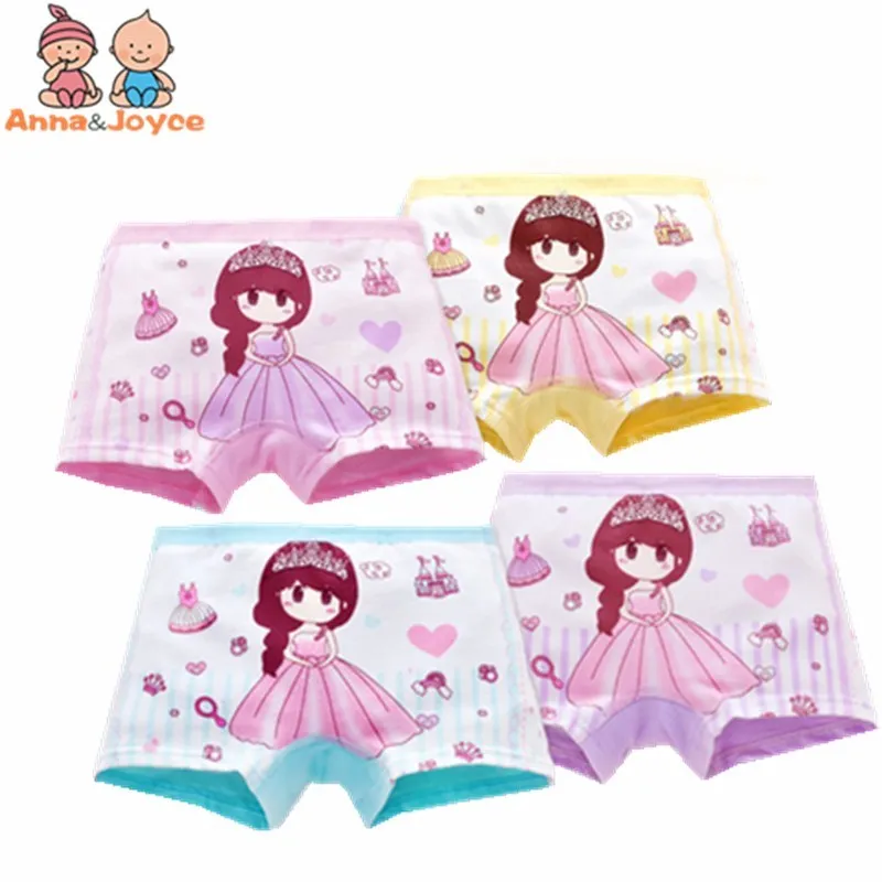 6 шт./лот принцессы для девочек трусы боксеры детское нижнее белье детские
