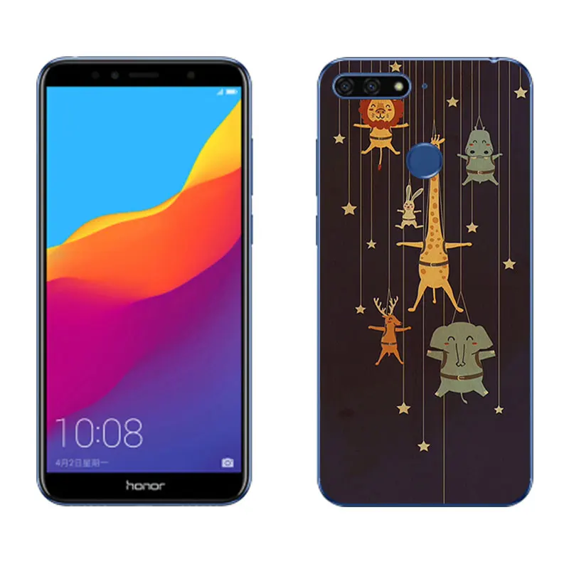 Тпу для Huawei Honor 7A Pro прозрачный силиконовый чехол телефона 5 7 дюйма задняя крышка