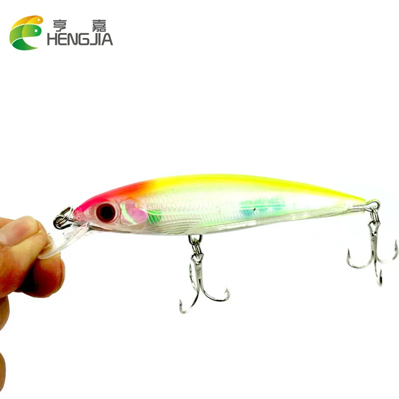 

HENGJIA hard plastic minnow fishing lure wobble pike peche trout bass fishing baits isca pesca fishing tackles 1PCS 11CM 13.4g