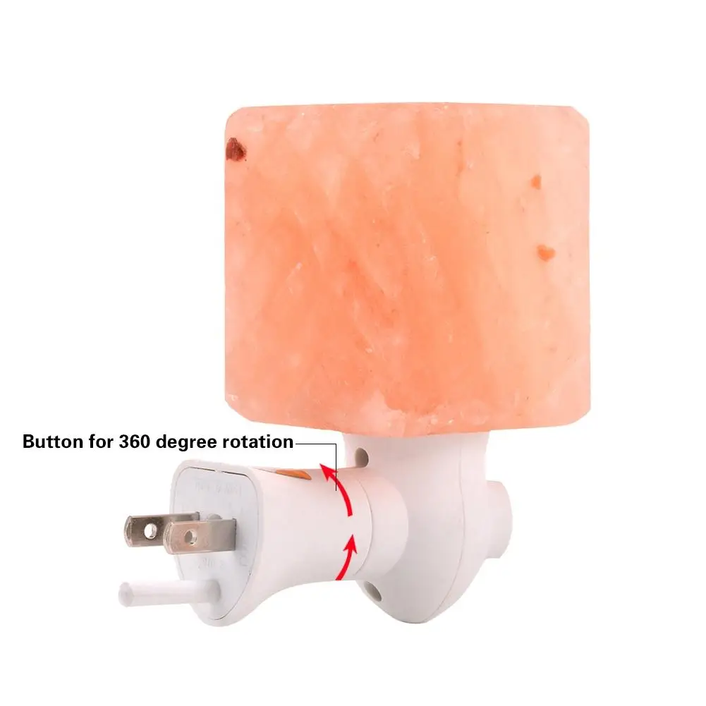 15 Вт британская вилка вращающийся кристаллический свет Гималайская соляная