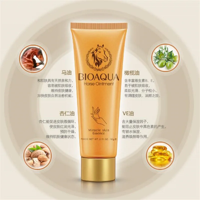Brand High Quality Horse Oil Hand Cream Moisturizing Anti Aging Whitening Lotion Creams For Hands Bioaqua Skin Care |