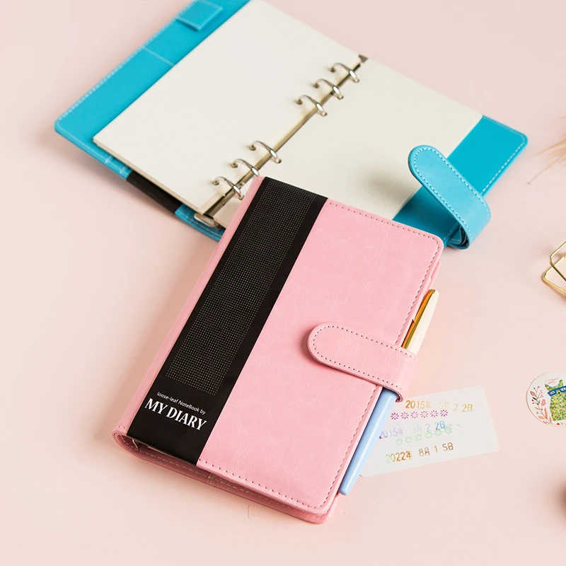 Блокнот Macaron кожаный на спирали милый Личный органайзер планировщик офисный