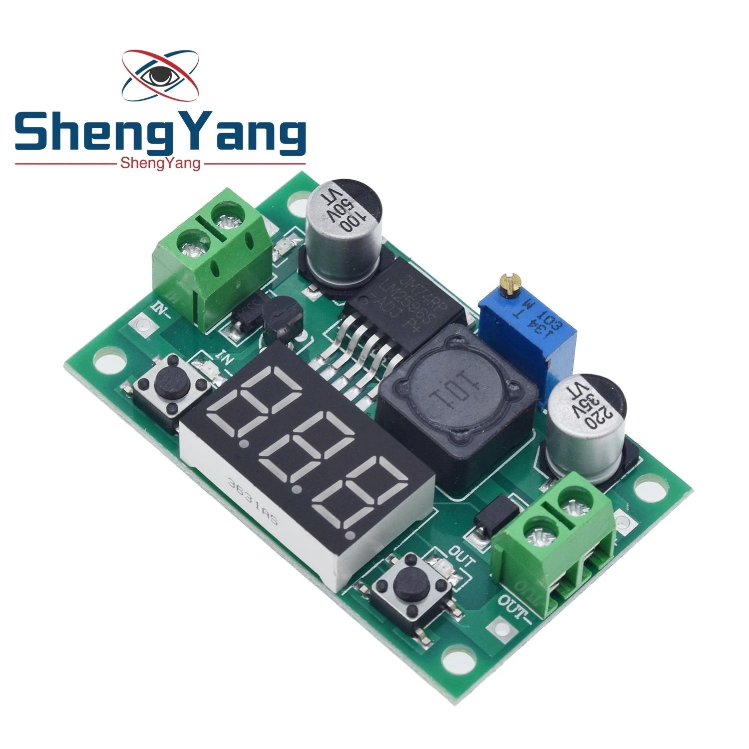 Регулируемый понижающий модуль питания ShengYang LM2596 DC 4 0 ~ 40 до 1 3 37 в + светодиодный