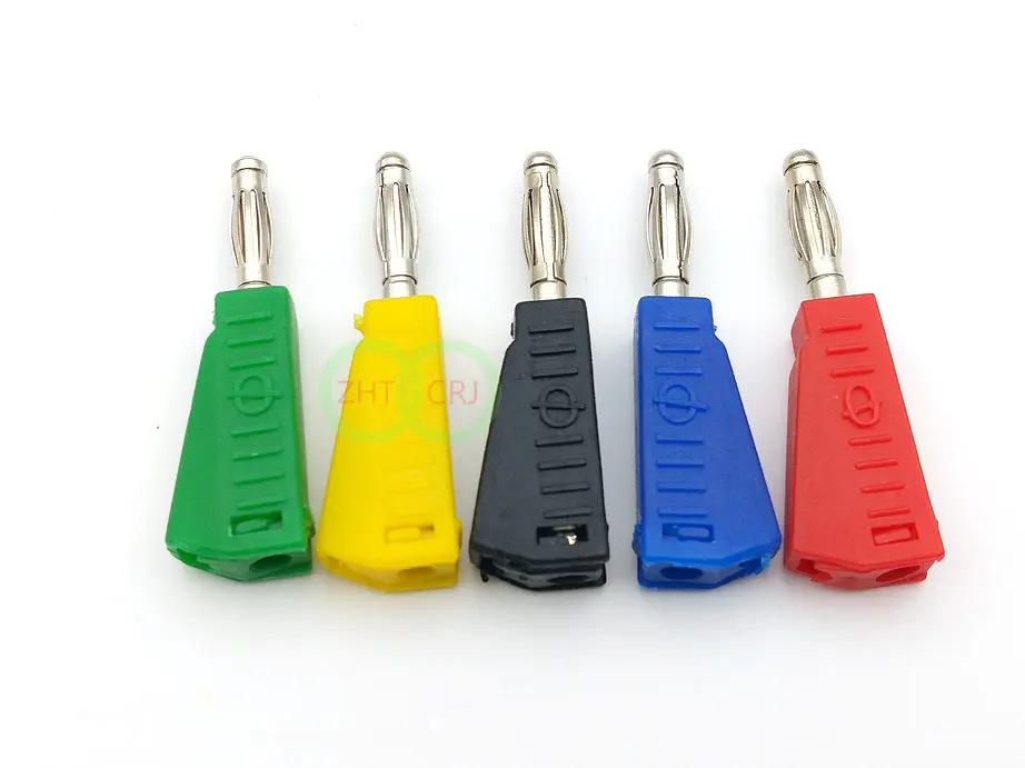 100 шт. 5 цветов никелированная вилка типа банан 4 мм|plug 4mm|plug bananaplug banana 4mm |