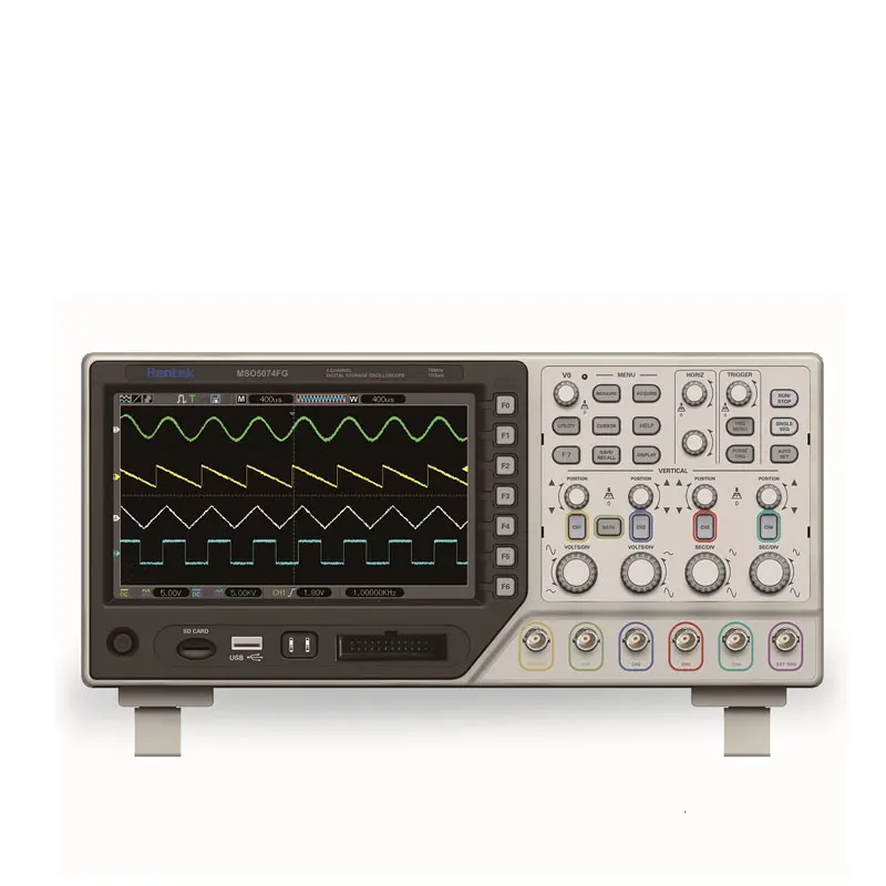 Высокое качество Hantek MSO5074FG 70 МГц 4 канала осциллограф + 8 канальный сетевой