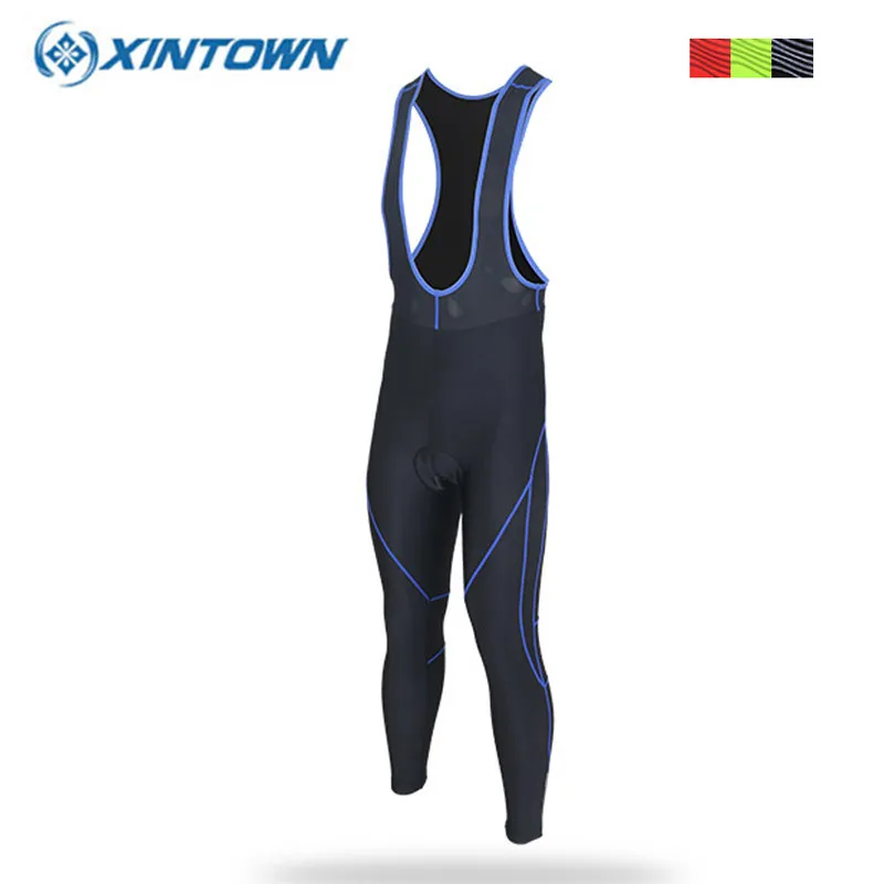 

XINTOWN Autumn 2017 Men Women Cycling Pants Bicycle Tights Sportswear Gel Padded Tights Long Bib Pant Cycling Clothing
