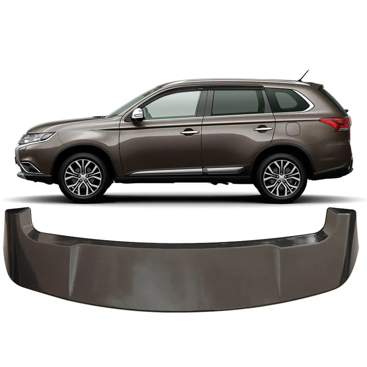brown ABS краска задний спойлер багажника загрузки губы крыло для Mitsubishi Outlander задний спойлер 2013~ стайлинга автомобилей - Цвет: brown