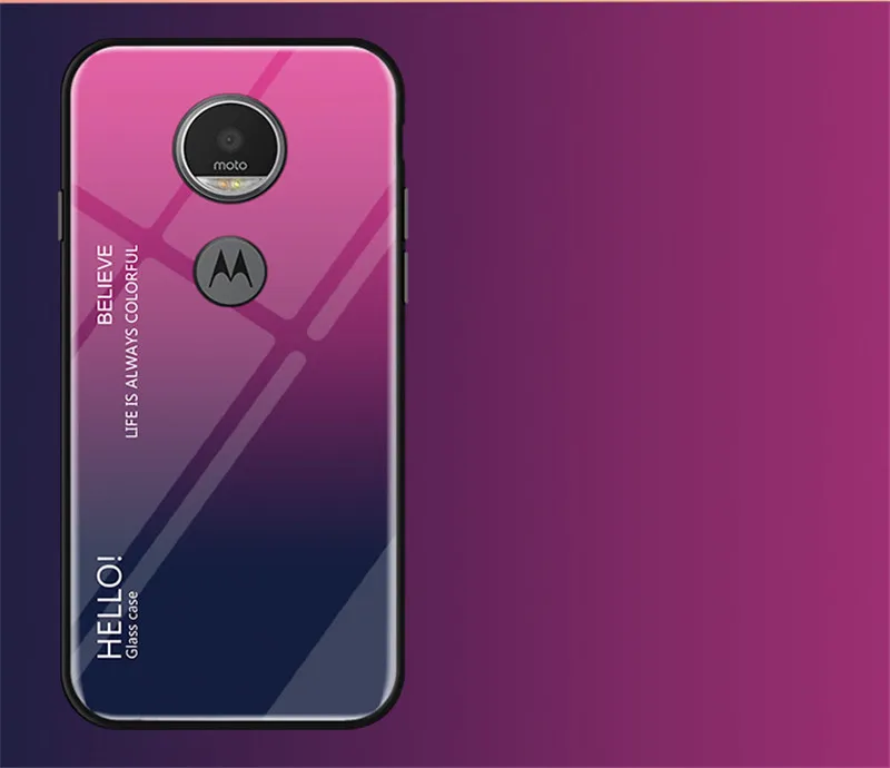 2 Модный прозрачный цветной чехол из закаленного стекла для Motorola Moto G6 Play, силиконовый чехол для Motorola Moto G6 Play, чехлы для телефонов - Цвет: 2