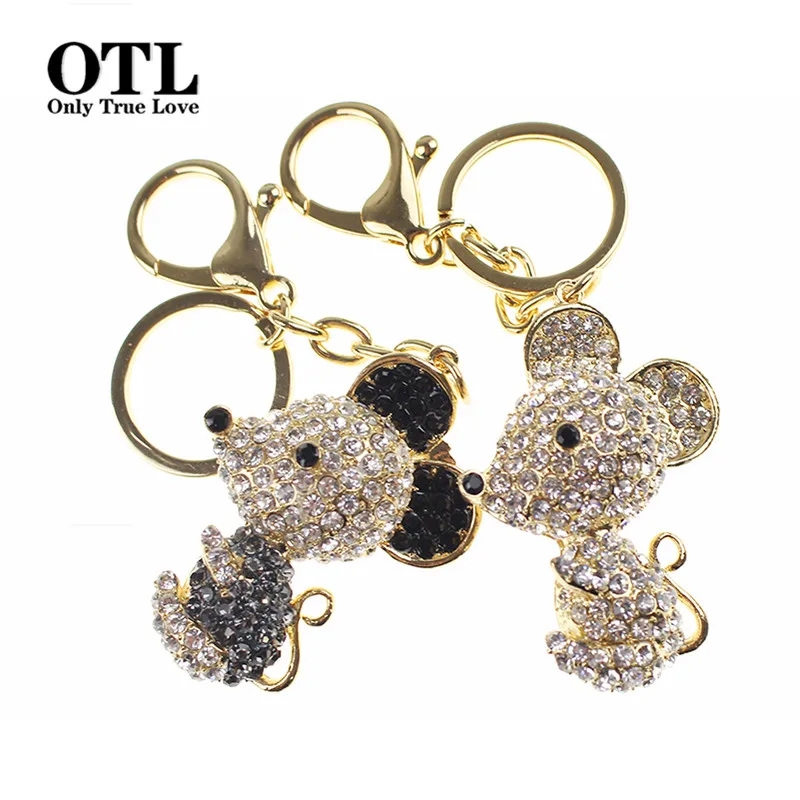 2016 милый брелок для ключей с мышкой кристаллами и стразами металлическая сумка