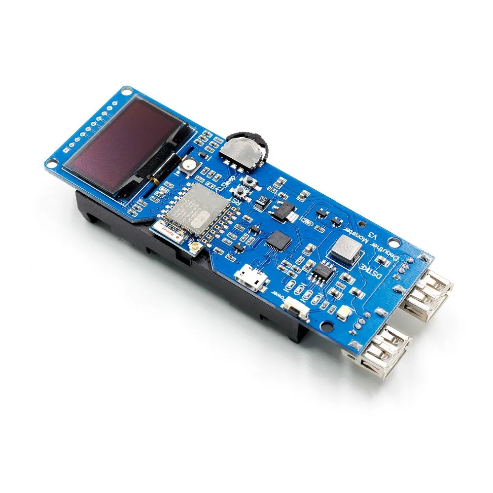 DSTIKE WiFi Deauther Monster ESP8266 1 3 OLED 8 дБ антенна 18650 power bank 2A Быстрая зарядка 2USB