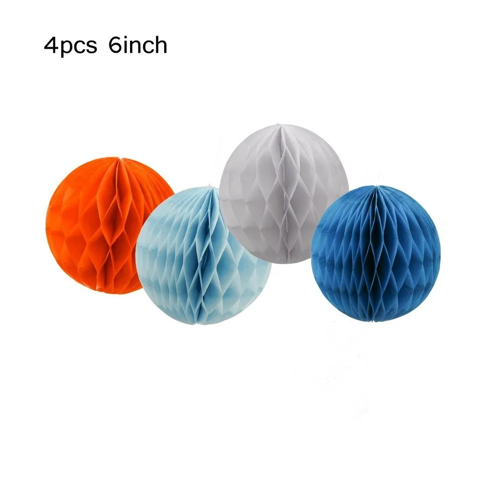 4PCS 6inch honeycomb Космический набор космонавты и ракеты фольгированные шары Вселенная Галактика тематические шары День рождения Детские игрушки для душа - Цвет: 4PCS 6inch honeycomb