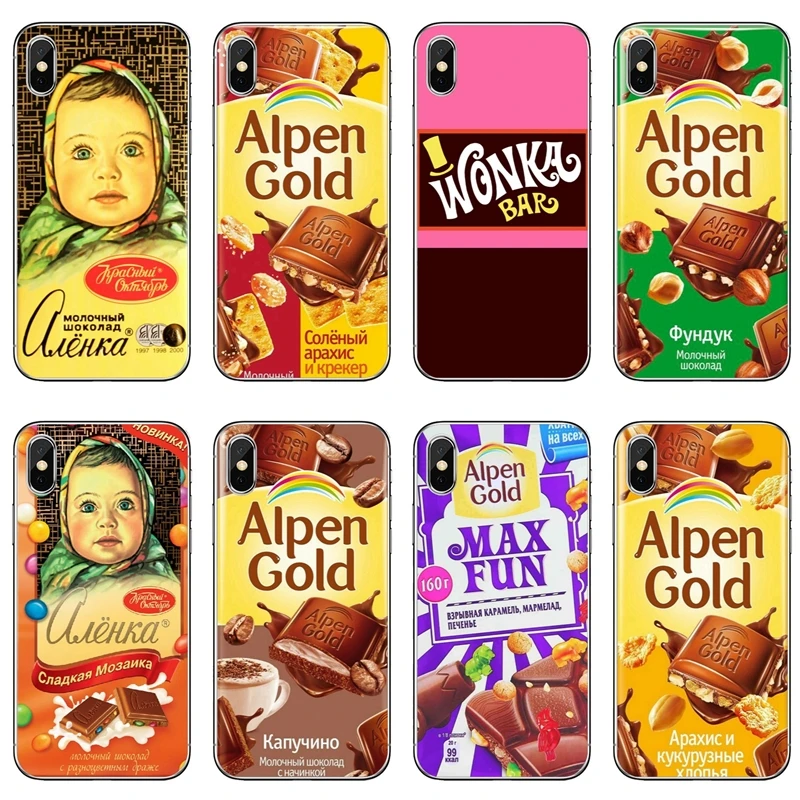 Аленка бар с изображением шоколада wonka alpen gold для LG G5 G6 G7 Q6 Q7 Q8 Q9 V30 X Мощность 2 3 Nokia 6, 7, 8, 9, для OnePlus 3t 5T 6T мягкий чехол