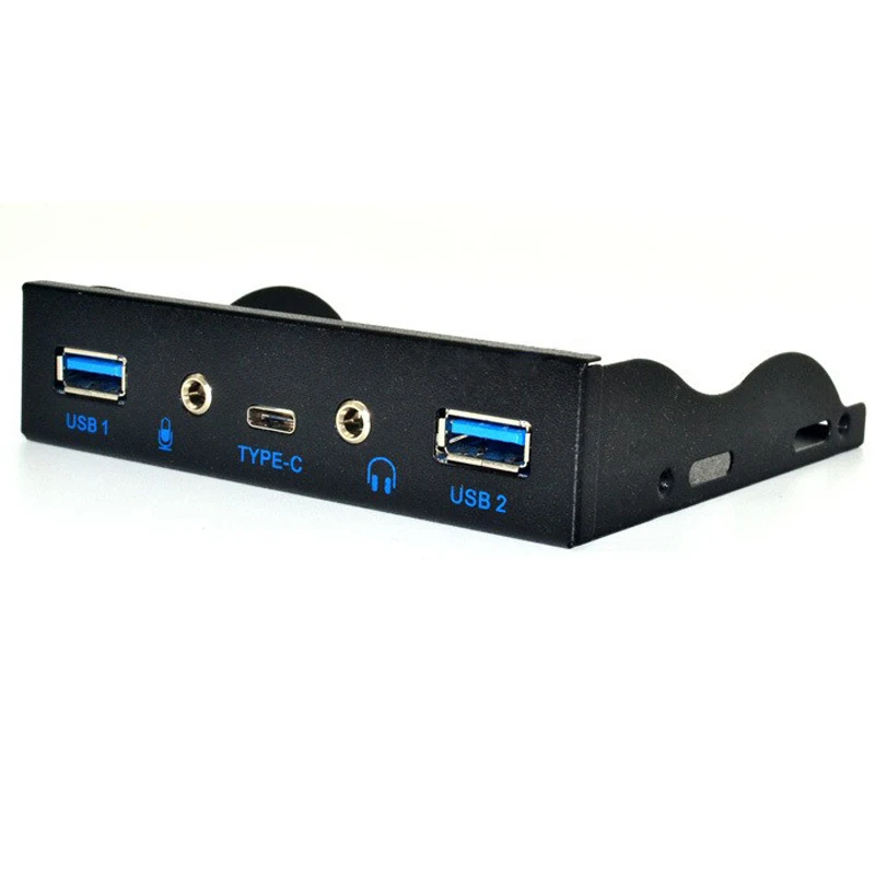 Usb-концентратор 5 портов USB 3,1 TYPE-C USB 3,0 Передняя панель HD аудио 3,5 мм разъем для наушников микрофон адаптер расширения для рабочего стола 3," ячейка для дискет