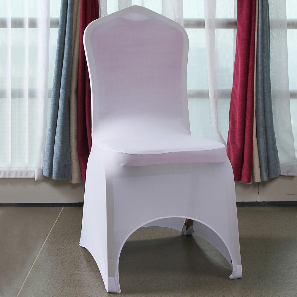 50 шт арочный Передний эластичный полиэстер спандекс чехлы на стулья Чехол для