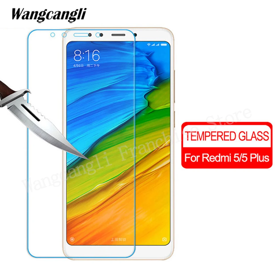 Wangcangli для Xiaomi Redmi 5 плюс стекло 2.5d протектор экрана устойчивый к царапинам