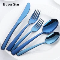 40 pcs flatware set stainless steel cutlery knife fork devices tableware western food dinnerware set black gold silverware