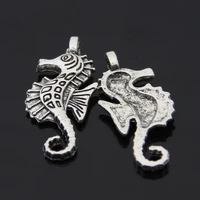 50pcs 1227mm pendant retro design hippocampus charm jewelry findings for diy