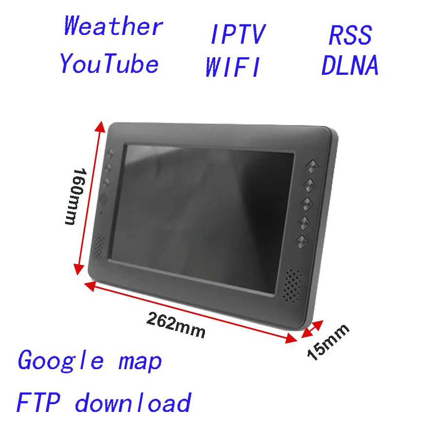 Wi Fi Интернет 9 дюйм перезаряжаемый H.265 USB HD DVB T2 digital smart Мини Портативный дюймов