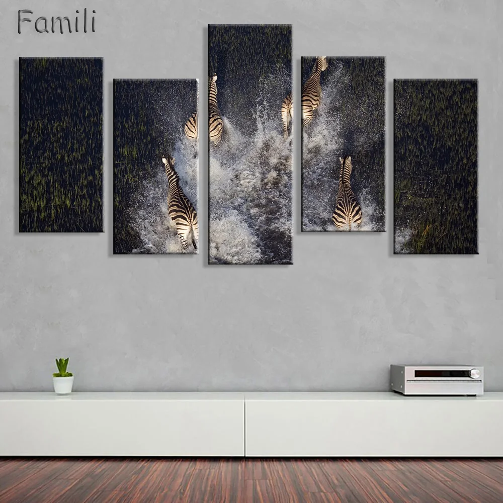 Зебра олень Простой холст картина стены Искусство фотообои и принты картины для