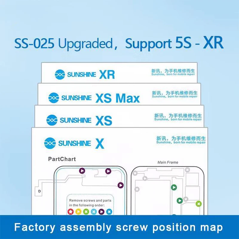 13 шт. Профессиональный Магнитный винт коврик для iPhone XsMax XR XS X 8P 8 7 7P 6 6S 6P 6SP ремонт телефона Рабочая накладка с винтом расположение