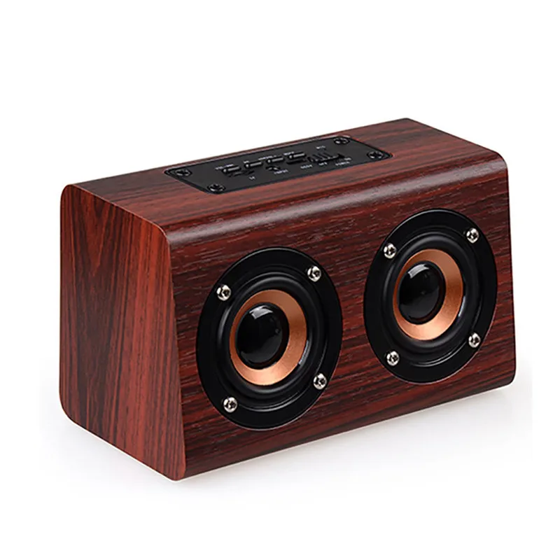 LEORY W7 Беспроводной bluetooth Динамик Портативный Ретро Вуд двойной громко 1500 mAh