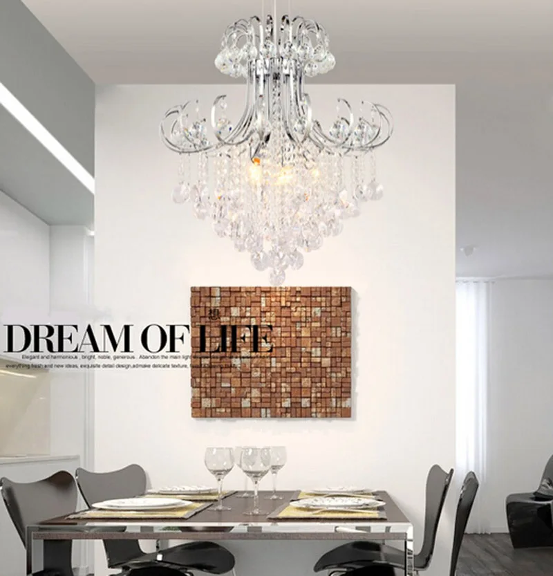 Современная светодиодная хрустальная люстра современная простая лампа для