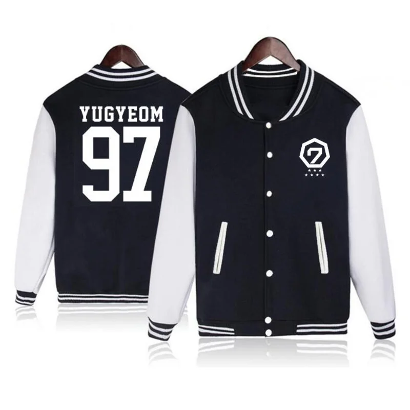 Vsenfo Kpop GOT7 толстовки для мужчин и женщин Bambam Yugyeom Youngjae значок Джексон Jb Jinyoung Got 7 толстовка бейсбольная форма куртка