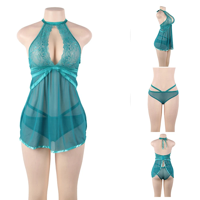 Женское Эротическое нижнее белье с открытой чашкой, кружевное платье Babydoll, сексуальное, большие размеры, открытая спина, посмотрите на дешевое сексуальное нижнее белье, товары для секса R80661