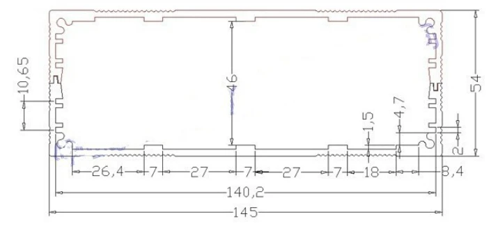 Электрическая коробка szomk 54*145*80 мм алюминиевый корпус блок питания чехол