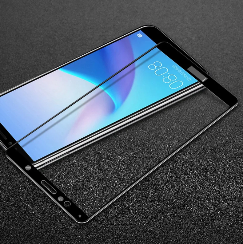 3D закаленное стекло для Huawei Y6 2018 Полное покрытие экрана Взрывозащищенная