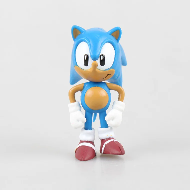 [Новинка] 30 шт./лот sonic Ежик 7 см Фигурки SEGA игрушечные ПВХ игрушки звуковые