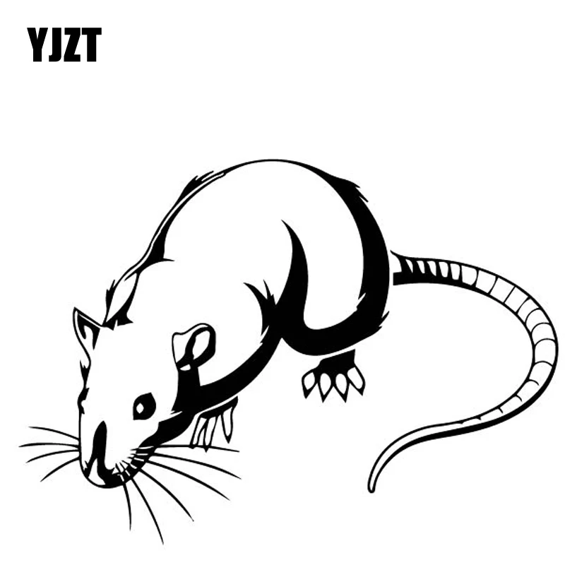 YJZT 16 4 см * 11 7 декор в виде крысы Наклейка Виниловые наклейки на машину аксессуары