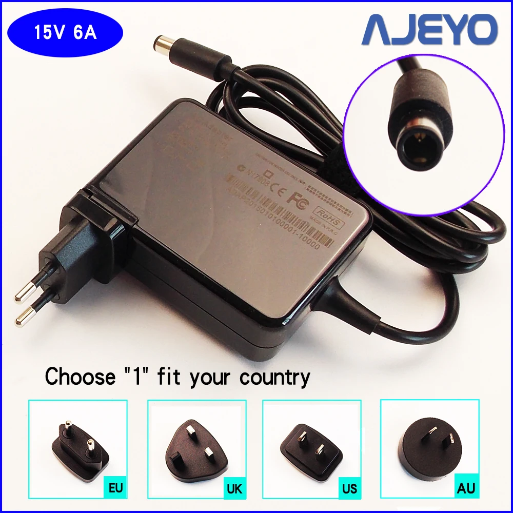 AJEYO 15V 6A 90W Ac адаптер источник питания зарядное устройство для док станции Microsoft