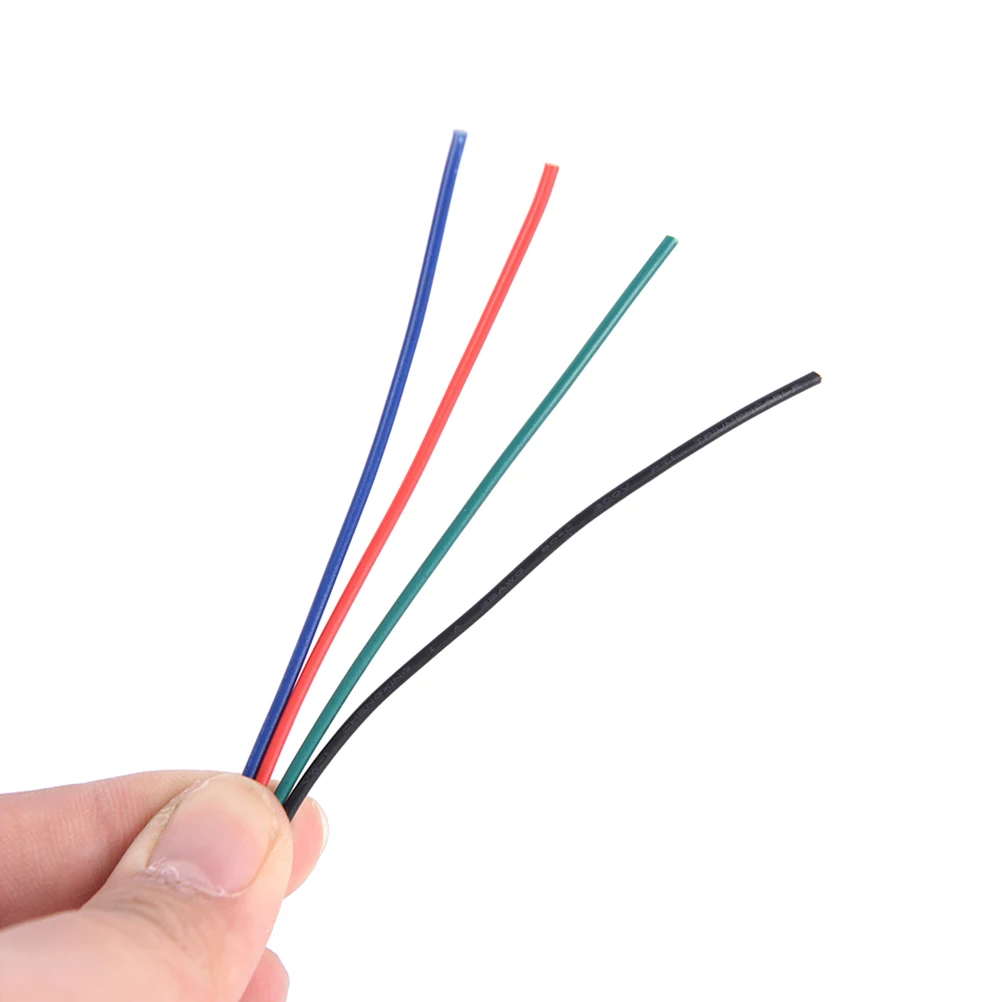 

1pcs 5m 10m 4pin Wire Cable rgb white black led For 3528 5050 smd RGB LED Strip 22AWG line