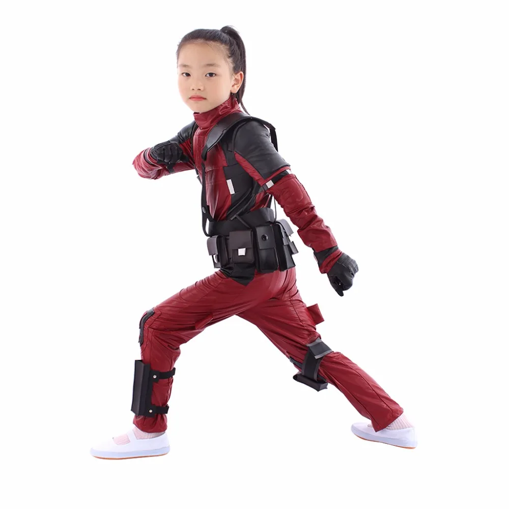 Детский костюм супергероя для костюмированной вечеринки Красный комбинезон