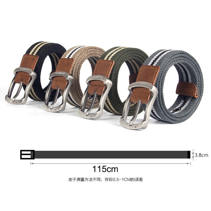 

NEW Men&women Canvas Alloy Buckles Belts For Jeans High Quality Canvas Belt Outdoor Tactical Male Fashion Casual Belt