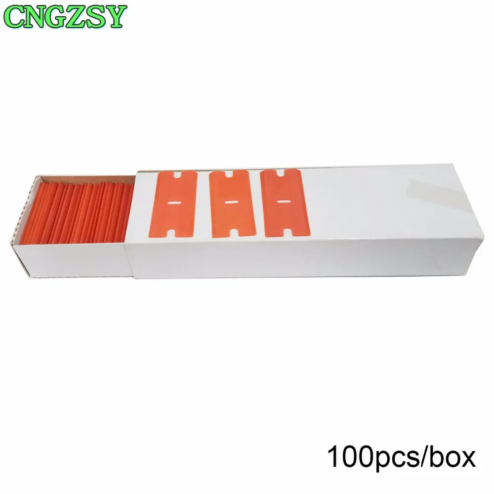 CNGZSY 100 шт. лезвия для бритвы 1 5 &quotпластиковые двойные наклеек клей скребок