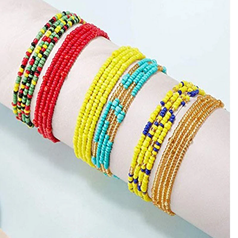 Bohemia Double Strand Bead Belly Chain For Women Body Jewelry 2019 Fashion Elastic Waist Summer Beach Belt |