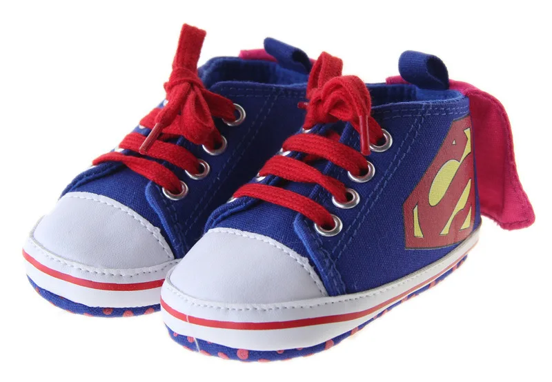 Fashion High Top Superman Sneakers Baby Boys Shoes Canvas Soft Sole No-slip First Walker Prewalkers Newborn Infant Kids Footwear |