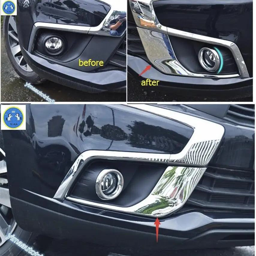 Хромированная передняя фара Yimaautotrims противотуманная накладка подходит для Mitsubishi
