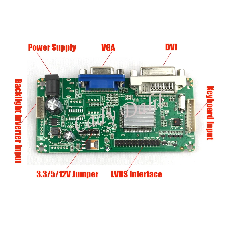 Новый VGA DVI LVDS 30 Шпильки Мониторы драйвера платы контроллера модуля DIY Kit для Raspberry