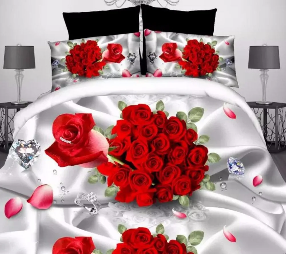 Хлопковый комплект постельного белья с 3D принтом героями мультфильмов