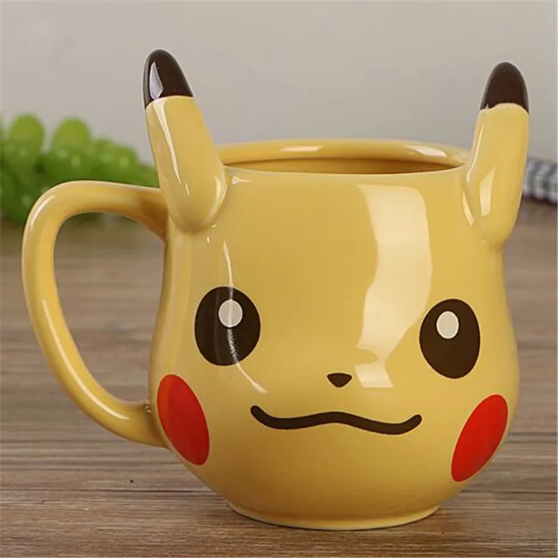 Yellow Cup 1 шт. модные милые керамические Аниме игры Покемон карманные монстры Пикачу кофейная кружка креативный кофе/вода/молоко чашка для друга подарок - Цвет: Yellow Cup