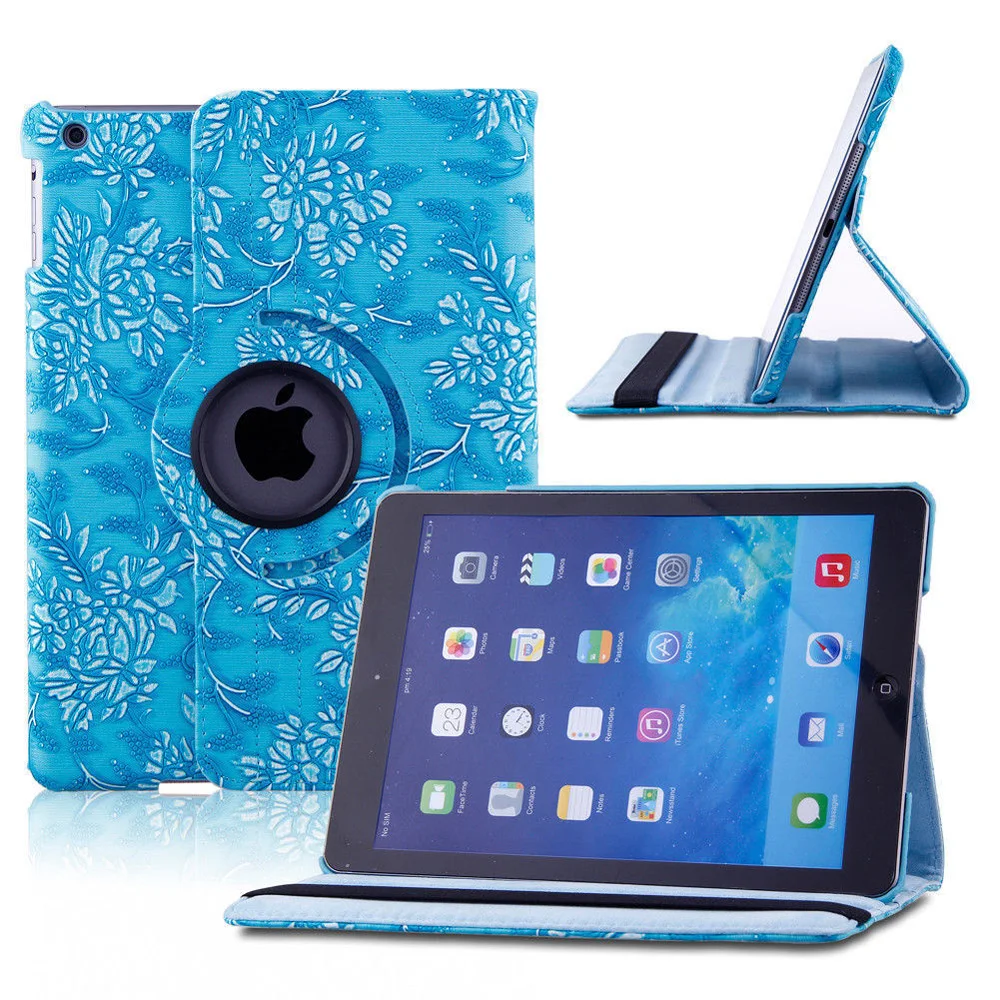 Чехол-подставка из искусственной кожи с вращением на 360 градусов для Apple iPad 9 7 2018